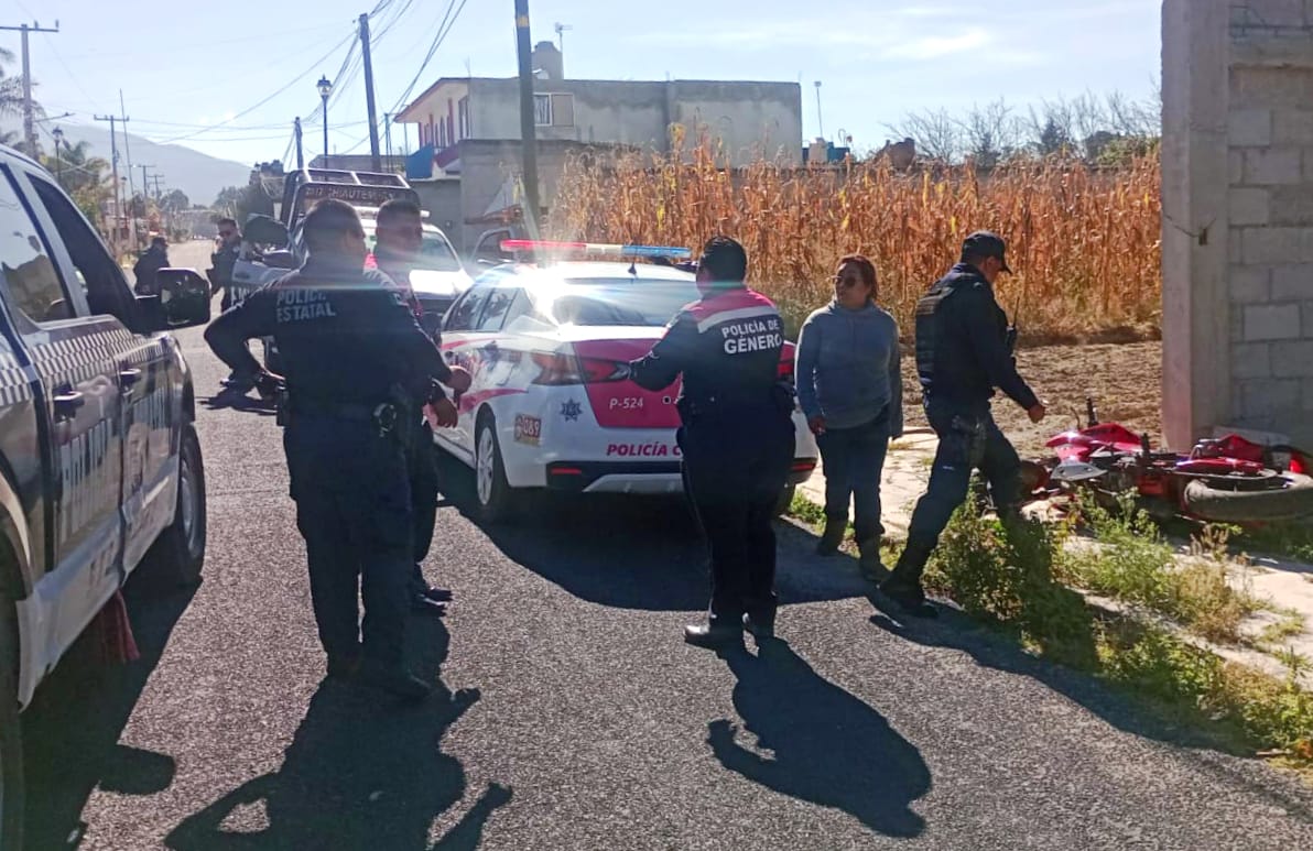 En persecución, Policía de Chiautempan detiene a sujeto con motocicleta robada proveniente de Apizaco